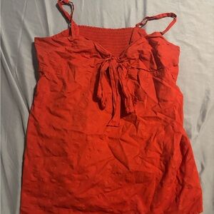 Old Navy Red Tie-Front Spaghetti Strap Camisole
